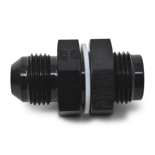 -6 bulkhead fitting black