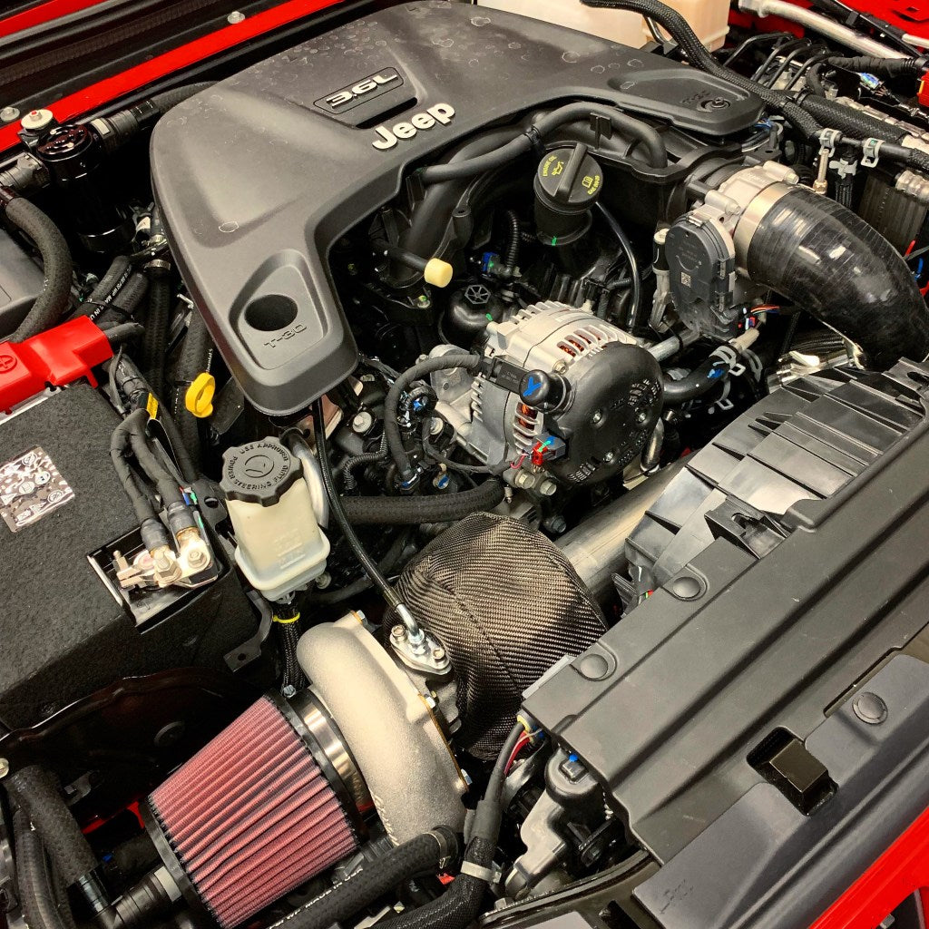 Jeep JT Gladiator Turbo Kit underhood installed image