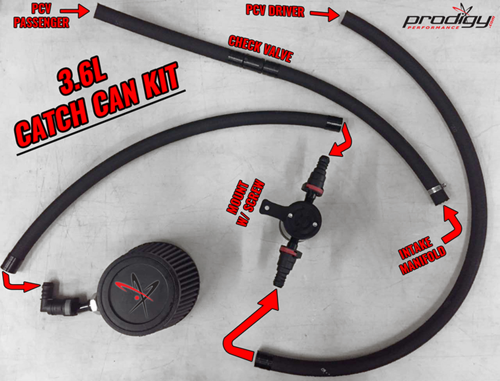 Jeep Wrangler JK 3.6 Oil Catch Can Kit (Prodigy Performance)